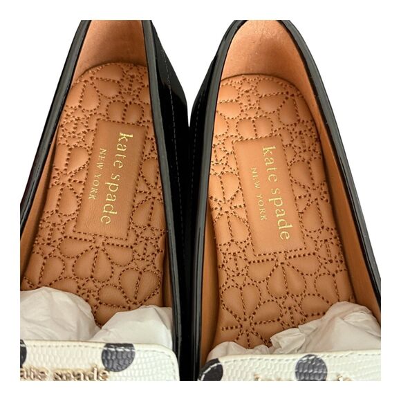 Kate Spade New York Deck Driving Loafers Size 5 Black Patent Leather Polka Dots - Picture 5 of 9